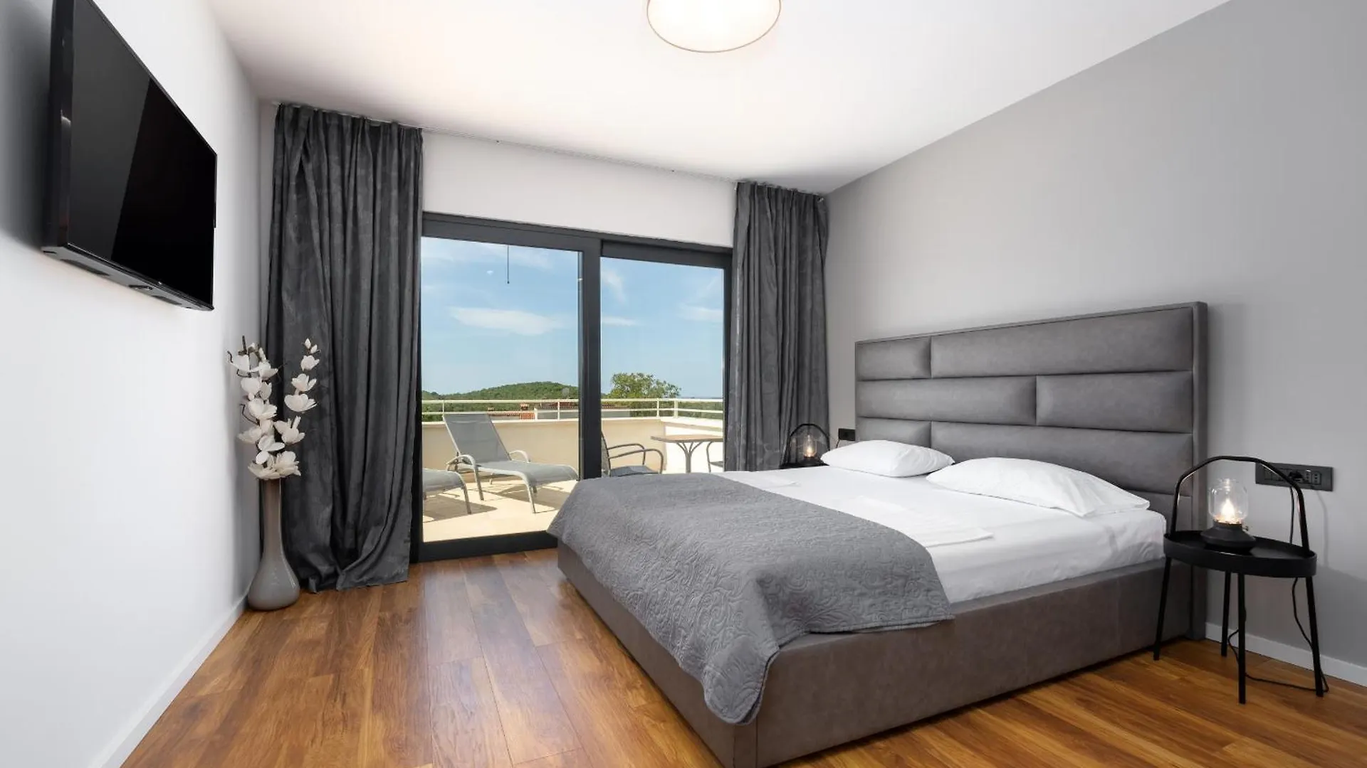 Villa Anni For 10 People In Porec With Heated Pool, Sea View & Kids Room And Playground
