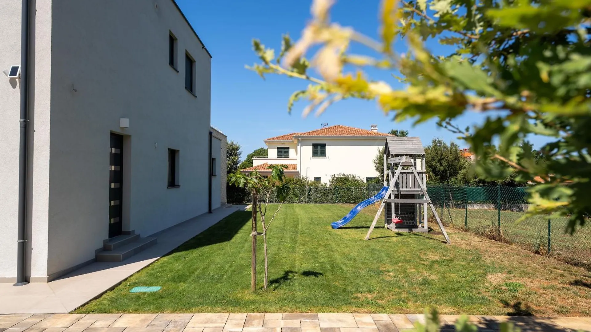 Villa Anni For 10 People In Porec With Heated Pool, Sea View & Kids Room And Playground