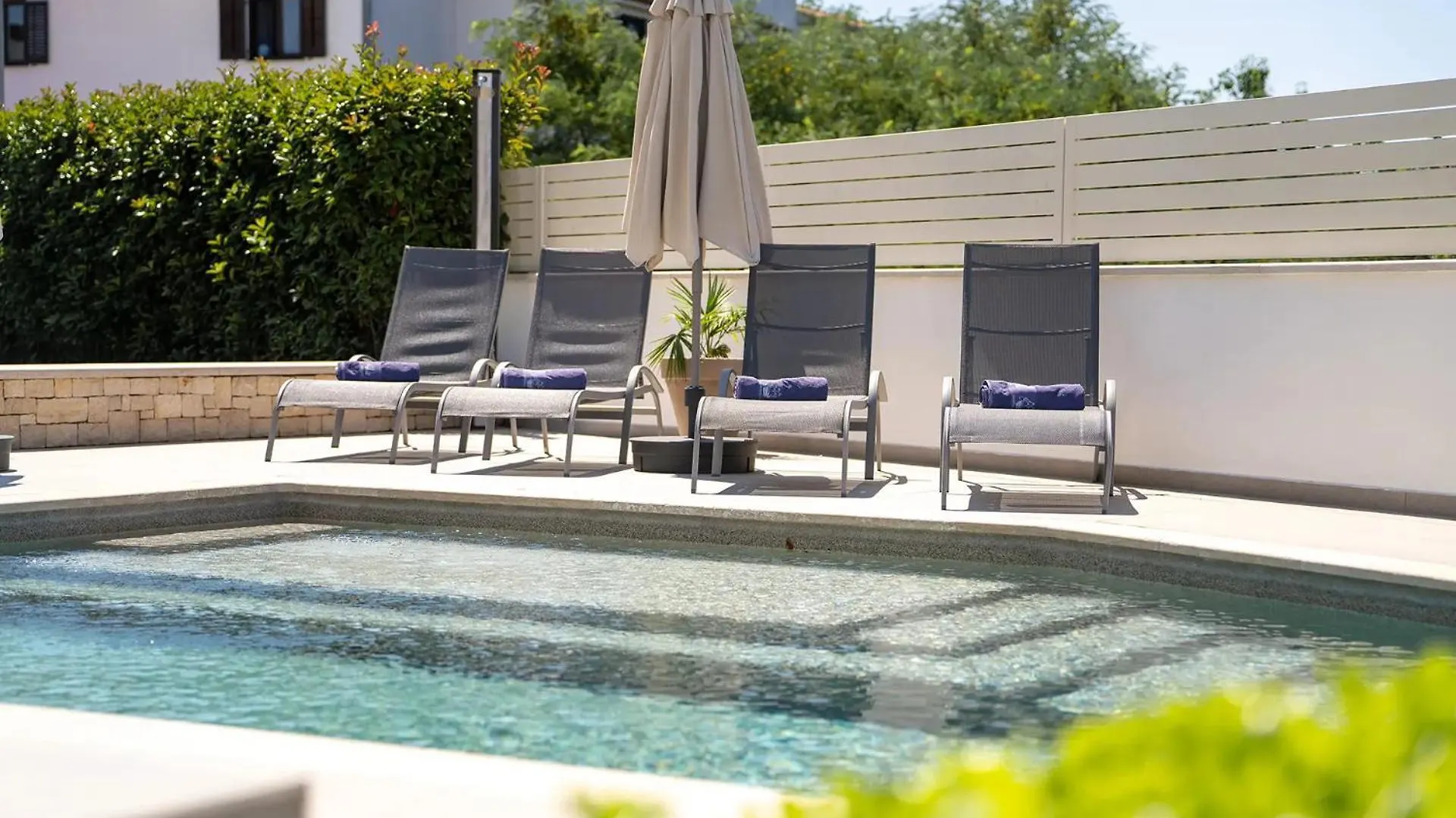 Villa Anni For 10 People In Porec With Heated Pool, Sea View & Kids Room And Playground